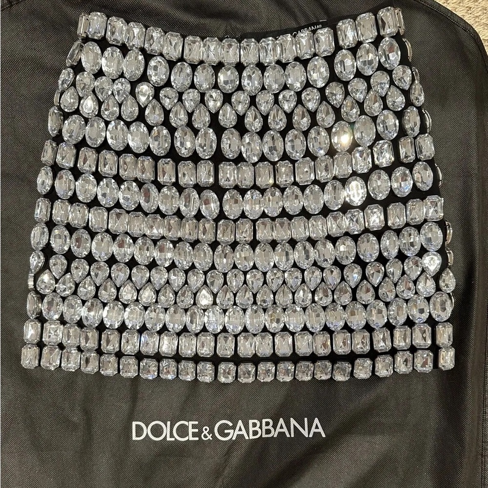 Kim kardashian x Dolce & Gabbana Crystal Runway skirt